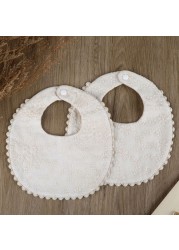 Newborn Baby Boys Girls Embroidery Saliva Towel Kids Baby Feeding Burp Cloths Bib Cotton Scarf