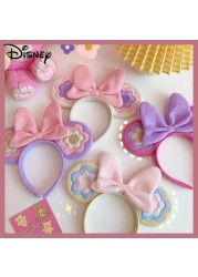 Mickey Minnie Mouse Ears Headband Red Bowknot Girl Bowknot Hair Hoop Disneyland Birthday Party Decoration Gift Pretend Toy