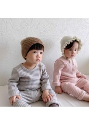 Autumn Winter Baby Boys and Girls Clothes Set Winter Sweater Down Shirts Pants Suit Children's Clothing Newborn Baby Clothes