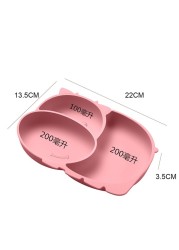 Children's sucking disc divided bowl tableware complementary food baby drop-resistant eat training feeding dinnerware set