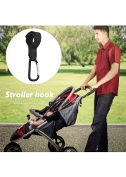 1/2pcs Baby Stroller Bag Hooks PU Leather Non-slip Hanger Wheelchair Organizer Bag Buckle Stroller Bag Hooks Baby Stroller Seat Accessories