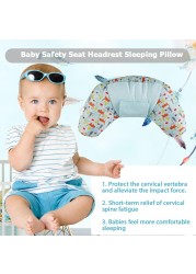 Baby Car Seat Headrest Head Support Sleeping Shoulder Belt Pillow Neck Cover Interior Travel Accessories