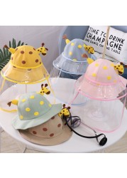 Children Anti-Spray Beanie Hat Fresh All-match Kawaii Sun Cap Removable Cap Anti Spittle Fisherman Hat New