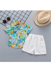 New Summer Baby Clothes Children Boys Girls Casual Shirt Pants 2 Pieces/Set Toddler Fashion Costume Infant Clothes Kids Tracksuits