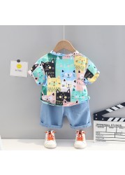 Boys Clothing Sets Infant Clothes Suits Short Sleeve T-shirt + Short Pants 2pcs Children's Kids Outfit