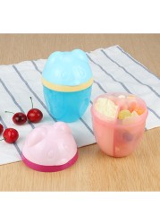 Portable Baby Food Storage Cartoon Bear Food Container Storage Milk Powder Formula Dispenser Leakproof Baby Feeding Box