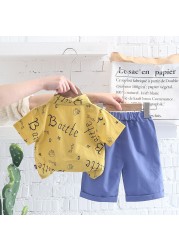 Summer Baby Clothes Suit Children Boys Letter Print T-shirt + Pants 2pcs/set Baby Casual Clothes Infant Kids Tracksuit Suit