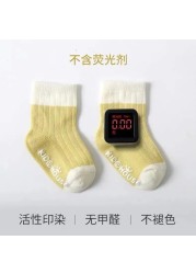 4 Pairs Cotton Baby Socks Cotton Socks Baby Boys Girls Cute Lovely Anti-Slip Socks Toddler Kids Fashion Soft Socks Autumn