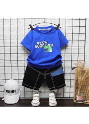 New summer baby clothes suit children boys girls dinosaur cotton T-shirt shorts 2pcs/sets baby casual outfit kids tracksuits