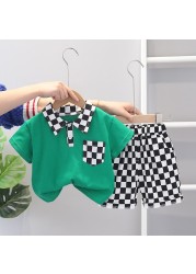 New Baby Clothes Suit Summer Children Boys Girls Fashion T-shirt Shorts 2 Pieces/Set Baby Costume Casual Cotton Kids Sportswear