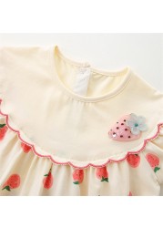 LAUDKA 0-24M Summer Baby Girl Clothes Strawberry Print Cotton Clothes Newborn Baby Princess Girls Underwear