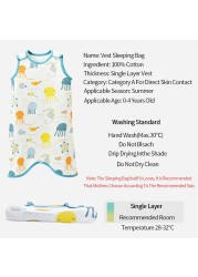 Summer thin baby sleeping bag pajamas baby wearable blanket bedding newborn sleeping bag envelope short sleeve baby jacket