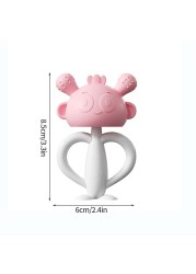 New Baby Teether Anti Eating Hand Teething Toys Silicone Kids Safety Molar Soother Gum Soother Creative Goods For Babies Nurse Gift