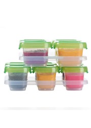 Snacks Cooling Container Dispenser Safe Seal Reusable Portable Stackable Food Storage Baby Block