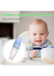 Food grade silicone mini fork spoon for baby cutlery set baby soft kitchen joining spoon learn to eat cutlery for kids