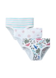 Weixinbuy 3pcs/pack Cotton Kids Briefs Children Girls Cute Cartoon Briefs Underwear 3-10Y