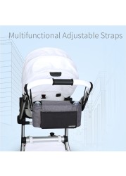 Baby Stroller Bag Baby Diaper Bag Multifunctional Mother Nappy Fashion Baby Hanging Storage Organizer Baby Care Bag