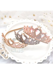 Kids Crowns Princess Crystal Crowns Rhinestone Girls Headbands Handmade Hair Band For Kids Girls Hair Accessories