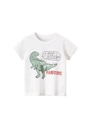 MILANCEL Children's T-shirt 2022 summer new boys cartoon short-sleeved girls basic tees