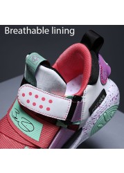 Children's Basketball Shoes For Boys 2022 New Fashion Mesh Breathable Cushioning Sneakers Casual Non-slip Outdoor Tenis Sneakers