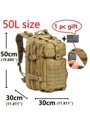 30L/50L 1000D Nylon Waterproof Backpack Outdoor Military Backpacks Tactical Sports Camping Hiking Trekking Hunting Hunting Bag