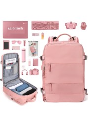 15.6 inch Laptop Backpack for Teenage Girls with USB Port Independent Shoe Bag Travel Business Outdoor Backpack