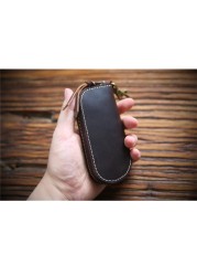 Leather Home Nanny Key Ring Zipper Key Case Key Case Bag Organizer Wallet Keychain