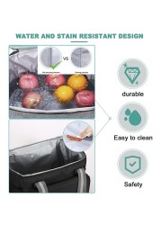 15L Waterproof Capacity Thermal Lunch Box Handbag Travel Bag Portable Cooler Insulated Picnic Food Bags For Men Women Kids