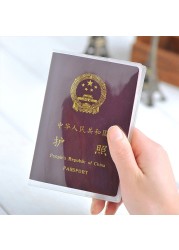 2pcs Travel Waterproof Dirt Passport Holder Cover Wallet Transparent PVC ID Card Holders Business Credit Card Holder Pouch