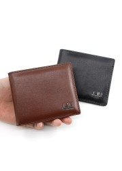 Business Men's Leather Wallets PU Leather for Men Credit ID Card Holder Solid Wallet Pockets Bags carteira portfel cartera hombre