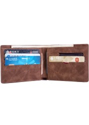 Men's PU Leather Short Wallet Multifunction Wallet Men Zipper Coin Purse Small Money Clip Wallet