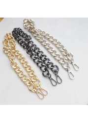 30/60/100cm Replacement Metal Chain For Handbag Handle Bag Black Silver Golden DIY Jewelry Accessories For Bag Hardware Belt