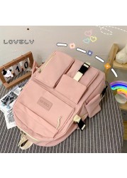 Fashion women backpack large capacity laptop bag multifunctional student school bag waterproof anti-theft outdoor travel package