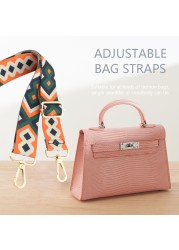 Replacement shoulder bag ethnic style color rhombus chain strap bag creative bag handles purse belts accessories