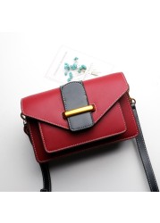 New Women's Leather Bags Elegant Ladies Handbag Small Square Single Shoulder Bags