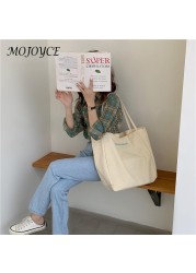 Fashion ladies shoulder bags canvas embroidery letters pure color large capacity shopping bags travel bag