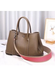 2020 100% Genuine Leather Luxury Women Tote Bag Famous Brand Garden Party Handbag Cowhide Bag Lady Classic Shoulder Bag