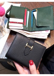 New Thin Clutch Phone Bag Women Wallets Luxury Long Hasp Lychee Pattern Coin Purses Female Solid Brand