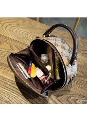 Women Shoulder Bag Soft PU Leather Women Camouflage Messenger Bags Ladies Purse Female Round Bolsa Luxury Handbag New