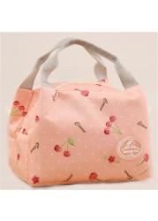 Fashion Portable Insulated Oxford Cloth Print Lunch Bag Thermal Food Picnic Lunch Bags For Women Kids Men Lunch Bag Tote