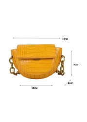 حقائب أنيقة للنساء الكلاسيكية السيدات حقيبة كتف سلاسل رسول حزمة مصمم بولي Leather جلد التمساح Crossbody خمر حزمة