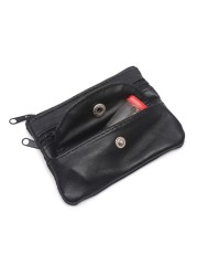 Women's Fashion Coin Purse Double Zipper Pocket Credit Card Holder Change Wallet Unisex Casual Solid Color Simple Handbag Purse