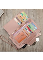 Long Wallet Women Purses Fashion Korean Version Coin Purse Card Holder Purse Female Clutch Money Bag PU Leather Wallets Portfel