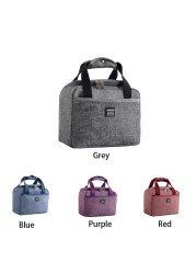 Insulated Storage Lunch Bag Thicken Picnic Fashion Wear Resistant Unisex Pouch Oxford Cloth Carry With Dinner Handle Zipper