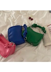 Xiuya casual shoulder bag female 2022 fashion solid candy color crossbody bags for women mini phone handbag women pouch