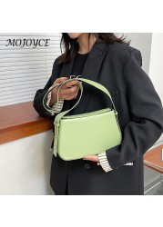 Fashion PU Women Underarm Bags Solid Color Ladies Shoulder Bag Lady Clutch Quality PU Leather Luxury Simple Shoulder Bag