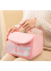 PVC Waterproof Large Capacity Cosmetic Bag Clear Zipper Portable Makeup Bags Waterproof Travel Portable Pouch