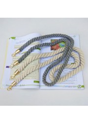 1PC Cotton Rope Narrow Shoulder Strap 120cm Crossbod Bag Solid Soft Twisted Rope Strap Hand Purse Replacement Bag