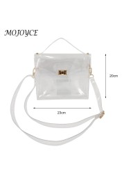 PVC Transparent Chain Shoulder Bag for Women Chic Bag Lady Clear Small Bag Streetwear Casual Ladies Shopping Bags