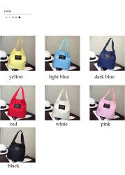 Handbag Women's Bag Message Bucket Canvas Bag Ladies Canvas Trend One Shoulder Crossbody Handbag Mobile Phone Bag Women